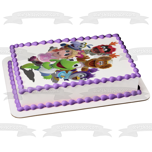 Muppet Babies Kermit Miss Piggy Gonzo Animal Fozzie Bear and Summer Edible Cake Topper Image ABPID07510