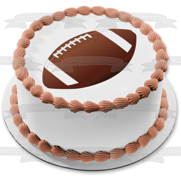 Sports a Football Edible Cake Topper Image ABPID07511