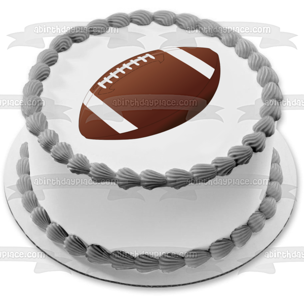 Sports a Football Edible Cake Topper Image ABPID07511