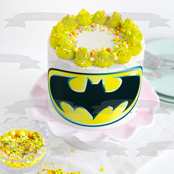 Batman Logo Edible Cake Topper Image ABPID07536