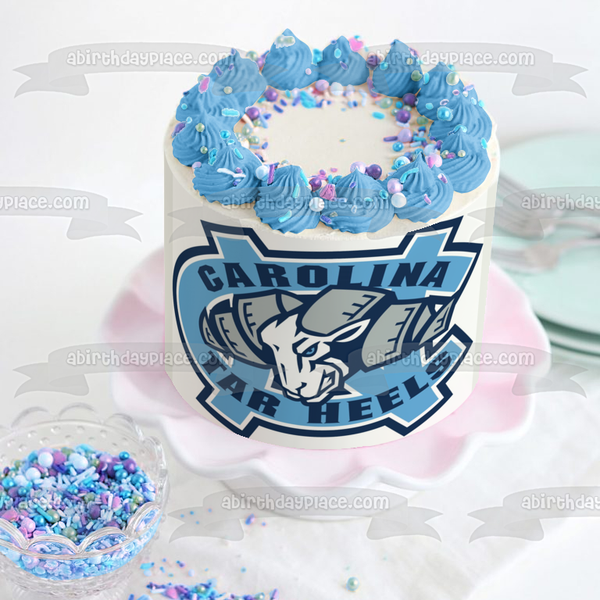 University of North Carolina Tar Heels Logo NCAA Edible Cake Topper Image ABPID07714