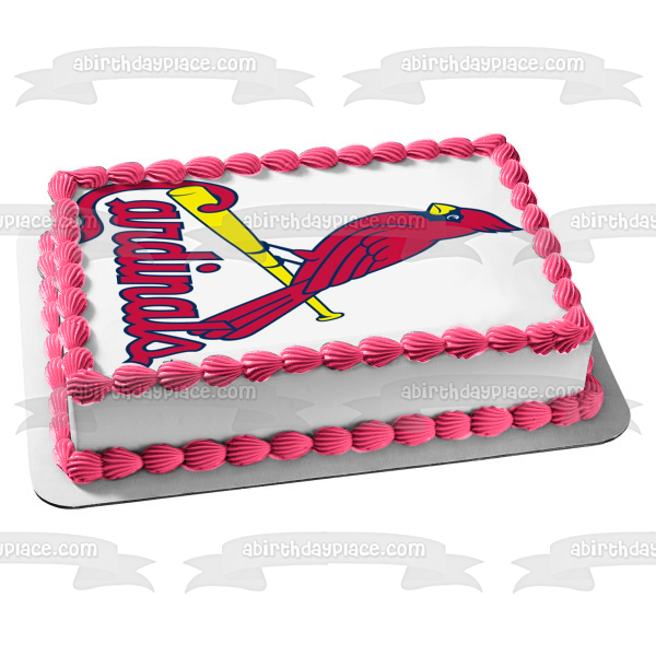 St. Louis Cardinals Logo MLB Major League Baseball Edible Cake Topper Image ABPID07547