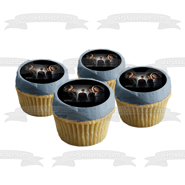 Harry Potter Hermione Granger Ron Weasley and Neville Longbottom Edible Cake Topper Image ABPID07549