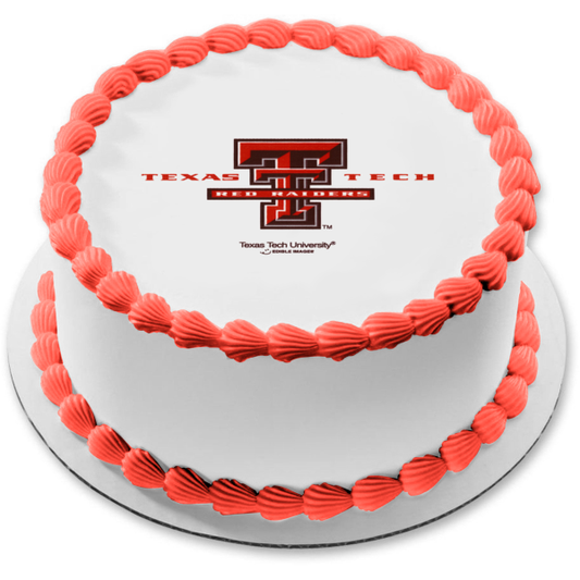 Texas Tech Red Raiders University Logo NCAA Edible Cake Topper Image ABPID07721