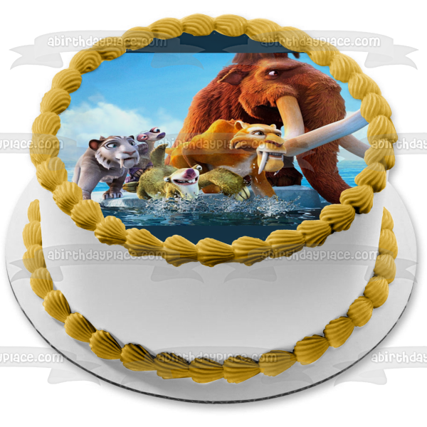 Ice Age Scrat Sid Diego and Manny Edible Cake Topper Image ABPID07551