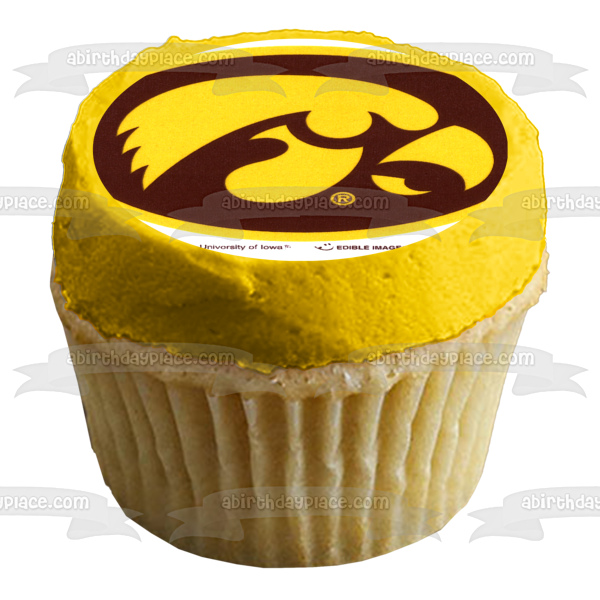 University of Iowa Hawkeyes Logo NCAA Edible Cake Topper Image ABPID07734