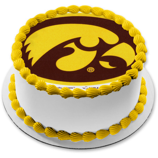 University of Iowa Hawkeyes Logo NCAA Edible Cake Topper Image ABPID07734