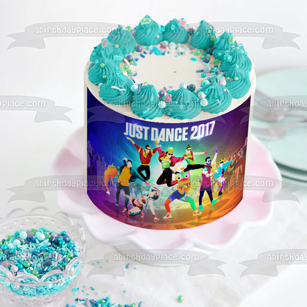 Just Dance 2017 Game Cover Edible Cake Topper Image ABPID07578