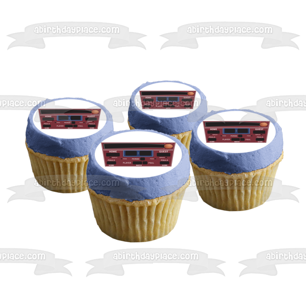 Basketball Scoreboard Home Team and Guest Team Edible Cake Topper Image ABPID07579