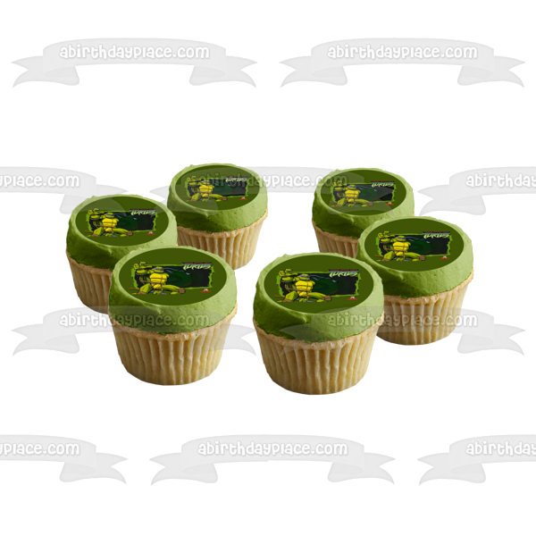 Teenage Mutant Ninja Turtles Logo Leonardo Edible Cake Topper Image ABPID07775