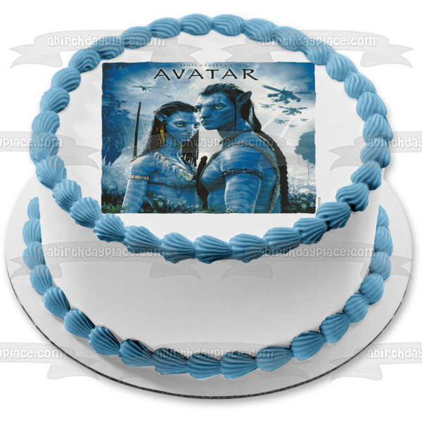 Avatar Pandora Na'vi Jake Sully and Neytiri Edible Cake Topper Image ABPID07783