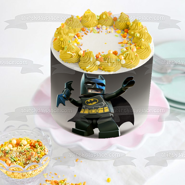 The LEGO Batman Movie Bruce Wayne Edible Cake Topper Image ABPID07787
