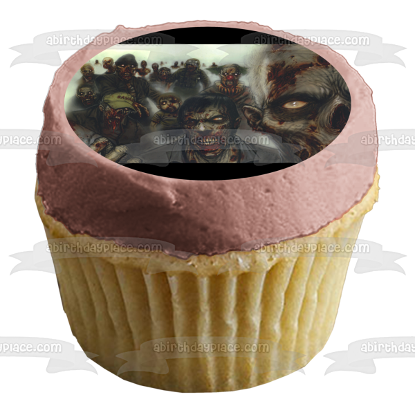 The Walking Dead Zombies Edible Cake Topper Image ABPID07820