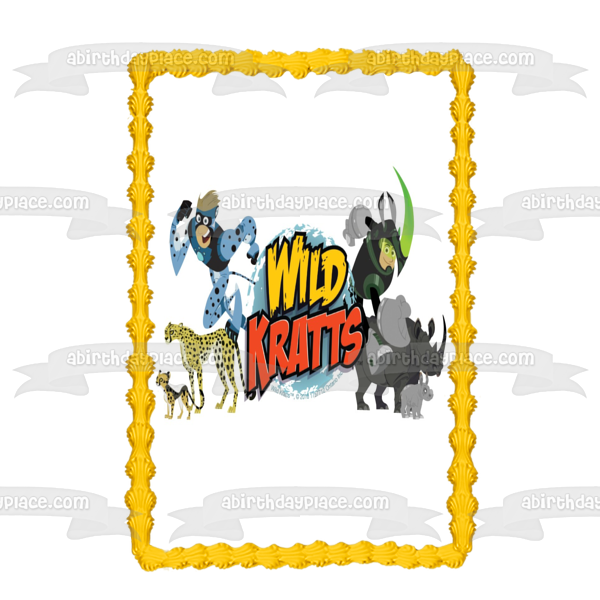 Wild Kratts Chris Kratt Martin Kratt Cheetas Rhinoceroses Edible Cake Topper Image ABPID07879
