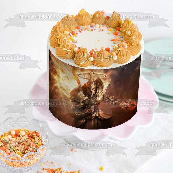 Diablo 3 Lord of Terror Weapon Drawn Edible Cake Topper Image ABPID07882