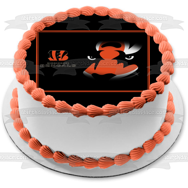 Super Bowl LVI 2022 Cincinnati Bengals Logo Edible Cake Topper Image ABPID55393