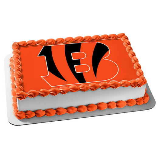 Imagen comestible para decoración de tarta con el logotipo de los Cincinnati Bengals ABPID55394 