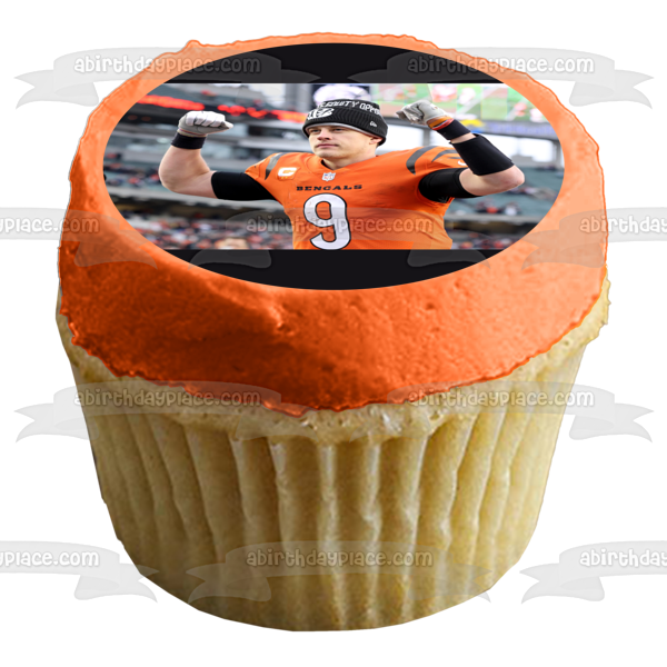 Cincinnati Bengals Quarterback Joe Burrow Edible Cake Topper Image ABPID55404