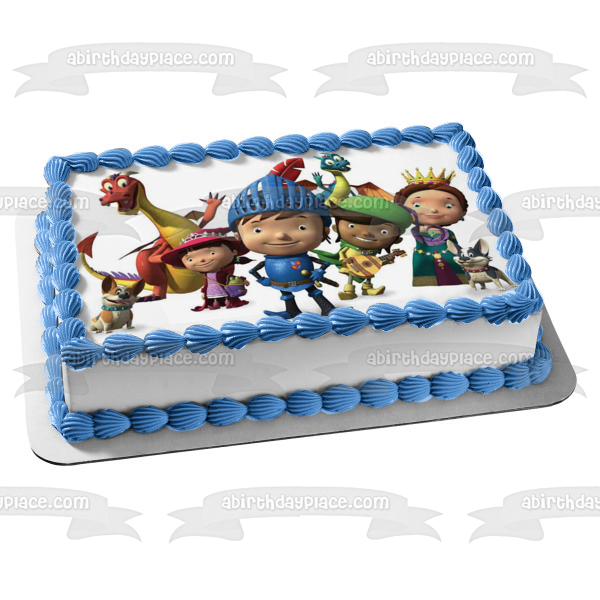 Mike the Knight Evie Galahad Sparky Squirt and Queen Martha Edible Cake Topper Image ABPID08001