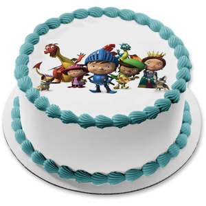 Mike the Knight Evie Galahad Sparky Squirt and Queen Martha Edible Cake Topper Image ABPID08001