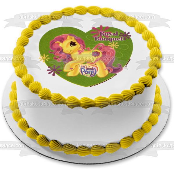 My Little Pony Royal Bouquet Flowers Edible Cake Topper Image ABPID08113