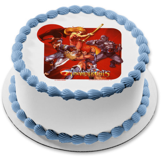 Thunder Cats Pumyra Cheetara Lion-O and Panthro Edible Cake Topper Image ABPID05454