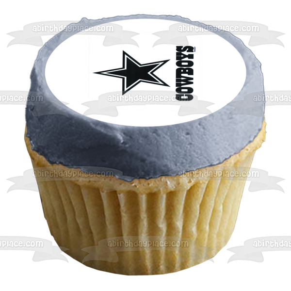 Dallas Cowboys Logo Football NFL Star Edible Cake Topper Image ABPID05623