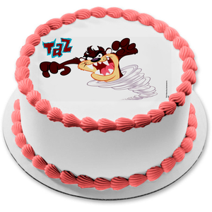 Looney Tunes Tazmanian Devil and a  Tornado Edible Cake Topper Image ABPID05762