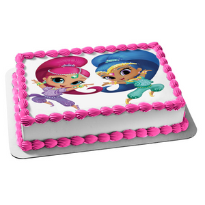 Shimmer and Shine Nahal and Tala In Genie Outfits Edible Cake Topper Image ABPID08033