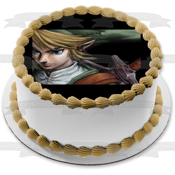 The Legend of Zelda Twilight Princess Link Edible Cake Topper Image ABPID08062