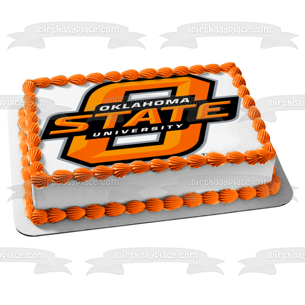 Oklahoma State University Cowboys Logo Edible Cake Topper Image ABPID08066