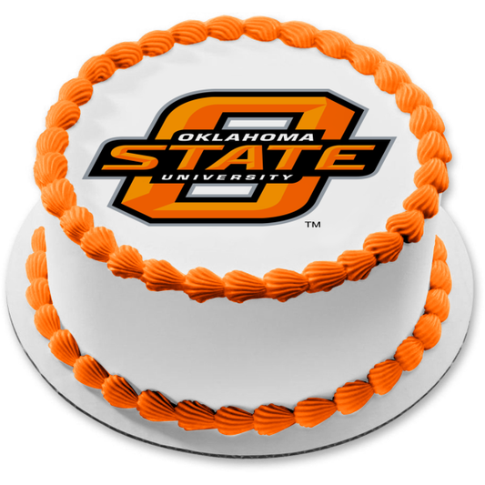 Imagen comestible para tarta con logotipo de los Cowboys de la Universidad Estatal de Oklahoma ABPID08066 