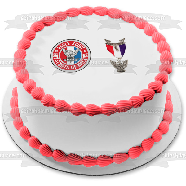 Eagle Scout Emblem and Medal Edible Cake Topper Image ABPID08090