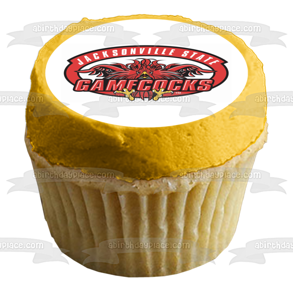 Jacksonville State University Gamecocks Logo NCAA Edible Cake Topper Image ABPID08221