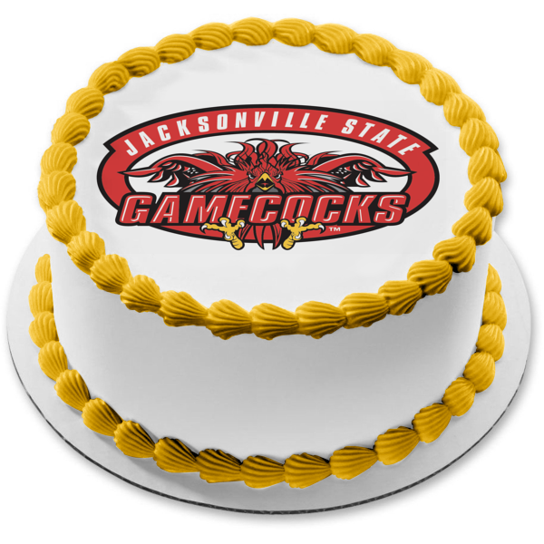 Jacksonville State University Gamecocks Logo NCAA Edible Cake Topper Image ABPID08221