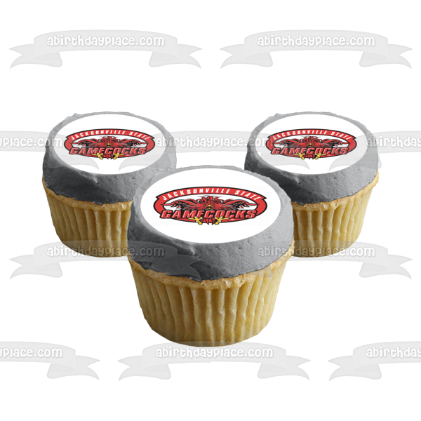 Jacksonville State University Gamecocks Logo NCAA Edible Cake Topper Image ABPID08221