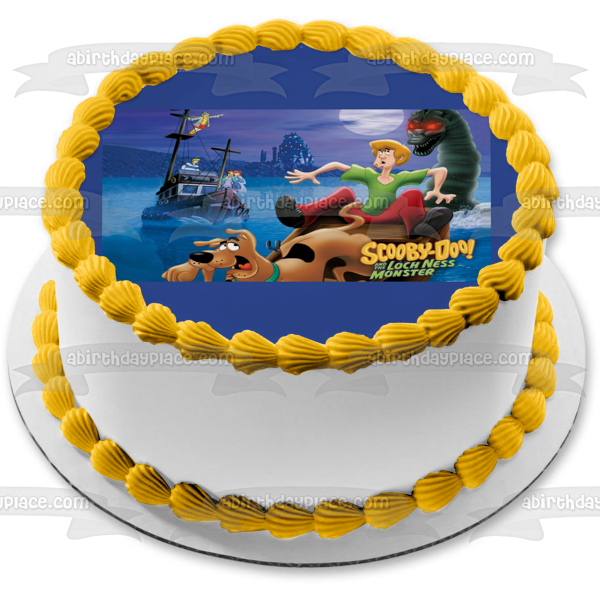 Scooby-Doo and the Loch Ness Monster Shaggy Fred Velma Daphne Ship Edible Cake Topper Image ABPID08402