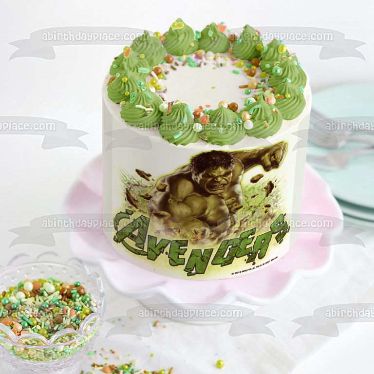 The Avengers the Incredible Hulk Edible Cake Topper Image ABPID08238