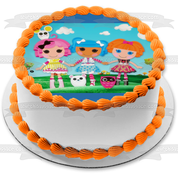 Lalaloopsy Bea Spells-A-Lot Mittens Fluff'n'stuff and Crumbs Sugar Cookie Edible Cake Topper Image ABPID08259