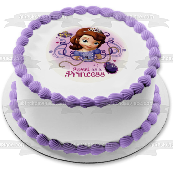 Sofia the First Sweet As a Princess Edible Cake Topper Image ABPID08285