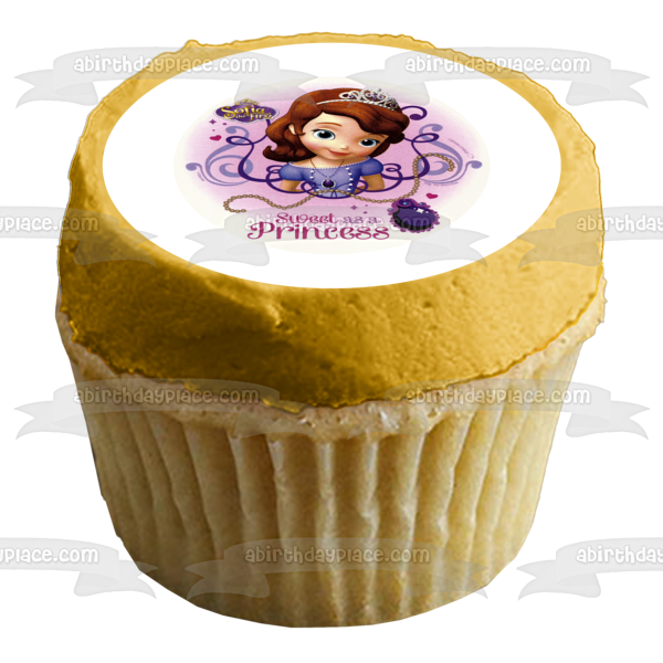 Sofia the First Sweet As a Princess Edible Cake Topper Image ABPID08285