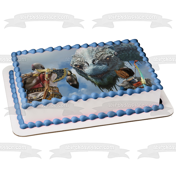 God of War  Hraezlyr Kratos Atreus Edible Cake Topper Image ABPID55458