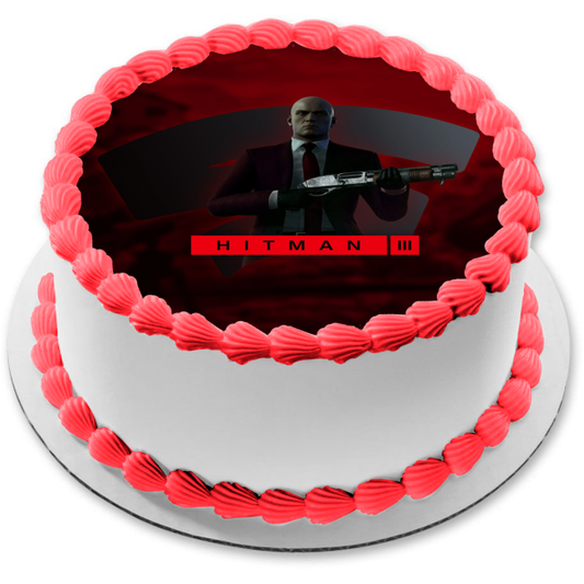 Imagen comestible para decoración de tarta del Agente 47 de Hitman III ABPID55413 