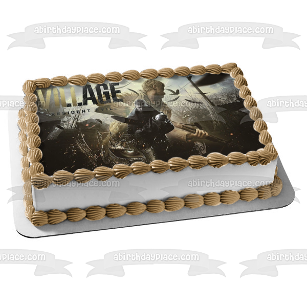 Village Resident Evil Ethan Winters Edible Cake Topper Image ABPID5541 – A Birthday Place