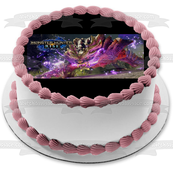 Monster Hunter Rise Logo Edible Cake Topper Image ABPID55419