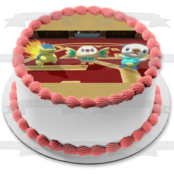 Pokémon Legends: Arceus Rowlet Cyndaquil Oshawatt Edible Cake Topper Image ABPID55474