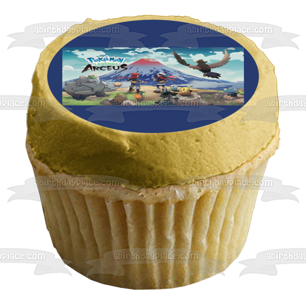 Pokémon Legends: Arceus Pikachu Akari Rei Edible Cake Topper Image ABPID55477