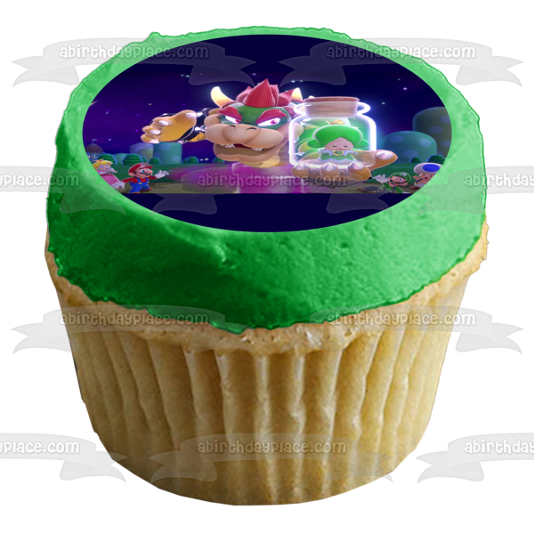Super Mario 3D World Princess Peach Toad Luigi Bowser Edible Cake Topper Image ABPID55430
