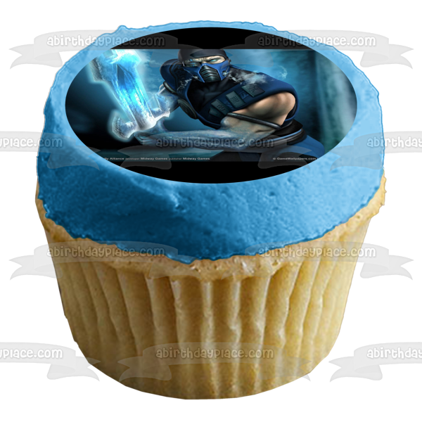Mortal Kombat Sub-Zero Ice Sword Edible Cake Topper Image ABPID08290
