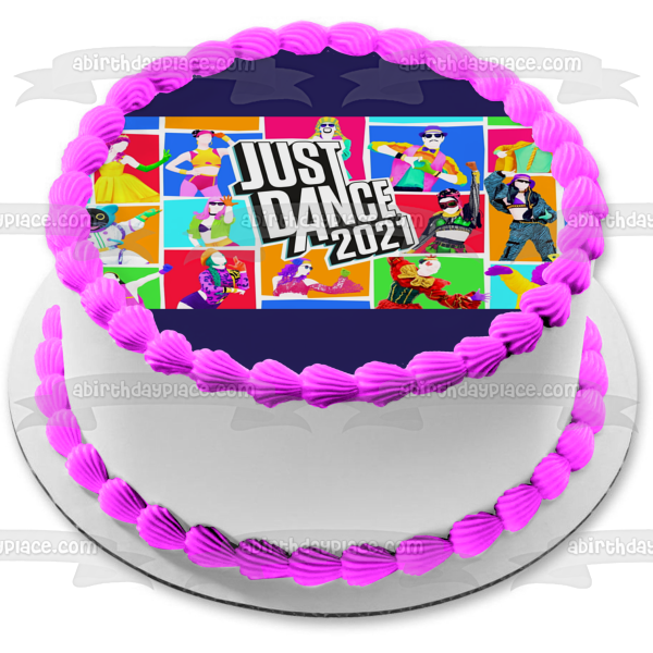 Just Dance 2021 Assorted Characters Edible Cake Topper Image ABPID55441